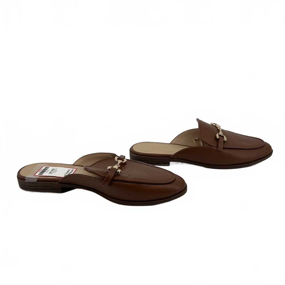 LOFT Brown Leather Flat Sandals | Size 8 Women’s